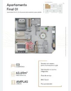 APARTAMENTOS BAIRRO NOSSA SENHORA DA SALETE – CRICIÚMA – LIVERPOOL  RESIDENCIAL – Beto Imóveis