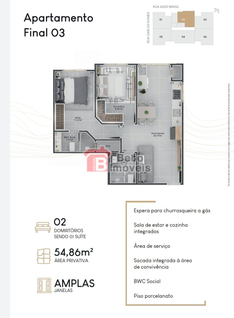 APARTAMENTOS BAIRRO NOSSA SENHORA DA SALETE – CRICIÚMA – LIVERPOOL  RESIDENCIAL – Beto Imóveis